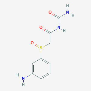 molecular formula C9H11N3O3S B12312041 [2-(3-Aminobenzenesulfinyl)acetyl]urea 