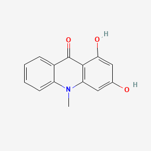 molecular formula C14H11NO3 B1231205 1,3-dihydroxy-N-methylacridone CAS No. 28333-02-0