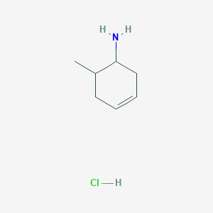 molecular formula C7H14ClN B12312106 rac-(1R,6R)-6-methylcyclohex-3-en-1-amine hydrochloride, trans 