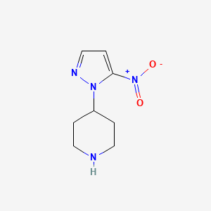 molecular formula C8H12N4O2 B12312177 4-(5-Nitro-1H-pyrazol-1-yl)piperidine 