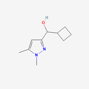 molecular formula C10H16N2O B12312445 cyclobutyl(1,5-dimethyl-1H-pyrazol-3-yl)methanol 