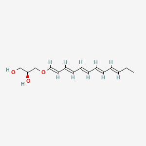 molecular formula C15H22O3 B1231252 Fecapentaene 12 CAS No. 91423-46-0