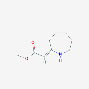molecular formula C9H15NO2 B12312528 Methyl2-(azepan-2-ylidene)acetate 