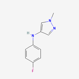 molecular formula C10H10FN3 B12312643 N-(4-Fluorophenyl)-1-methyl-1H-pyrazol-4-amine 