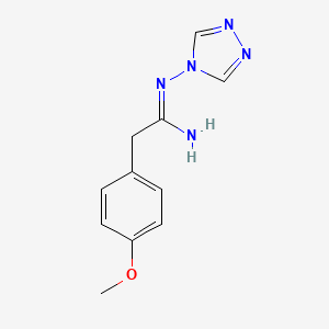 (1Z)-2-(4-methoxyphenyl)-N'-(4H-1,2,4-triazol-4-yl)ethanimidamide