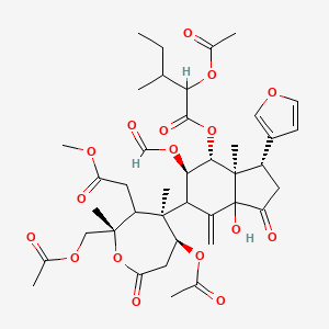 molecular formula C40H52O17 B1231281 Prieuranin acetate 