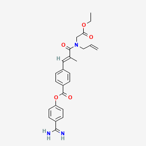 Ethyl n-allyl-n-[(e)-2-methyl-3-[4-(4-amidinophenoxycarbonyl)-phenyl]propenoyl]amino acetate