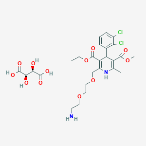 molecular formula C26H34Cl2N2O12 B1231291 Pranedipine tartrate 