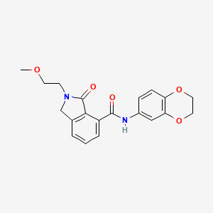 N-(2,3-dihydro-1,4-benzodioxin-6-yl)-2-(2-methoxyethyl)-3-oxo-1H-isoindole-4-carboxamide