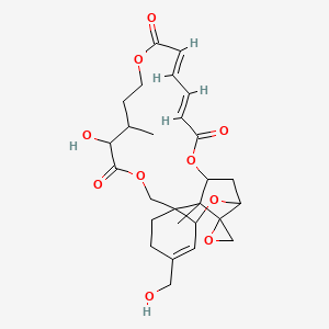 molecular formula C27H34O10 B1231338 Verrucarin A, 16-hydroxy- CAS No. 74516-64-6