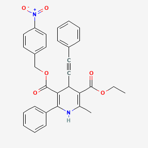 molecular formula C31H26N2O6 B1231352 MRS1334 