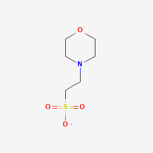 molecular formula C6H12NO4S- B1231353 2-Morpholin-4-ylethanesulfonate 