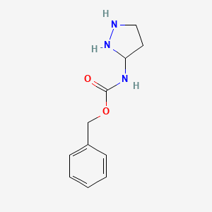molecular formula C11H15N3O2 B12313545 benzyl N-pyrazolidin-3-ylcarbamate 