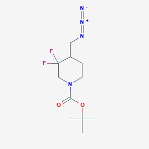 molecular formula C11H18F2N4O2 B12313600 Tert-butyl 4-(azidomethyl)-3,3-difluoropiperidine-1-carboxylate 