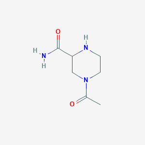 molecular formula C7H13N3O2 B12313680 4-Acetylpiperazine-2-carboxamide 