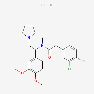 N-(2-(N-Methyl-3,4-dichlorophenylacetamido)-2-(3,4-dimethyloxyphenyl)ethyl)pyrrolidine