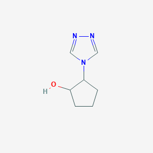 molecular formula C7H11N3O B12313799 rac-(1R,2R)-2-(4H-1,2,4-triazol-4-yl)cyclopentan-1-ol, trans 