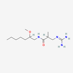 molecular formula C13H28N4O2 B1231381 N-(3-Guanidinoisobutyryl)-2-methoxy-n-heptylamine CAS No. 50767-86-7
