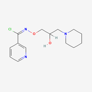 (3E)-N-(2-hydroxy-3-piperidin-1-ylpropoxy)pyridine-3-carboximidoyl chloride