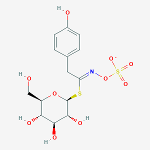[(Z)-[2-(4-hydroxyphenyl)-1-[(2S,3R,4S,5S,6R)-3,4,5-trihydroxy-6-(hydroxymethyl)oxan-2-yl]sulfanylethylidene]amino] sulfate