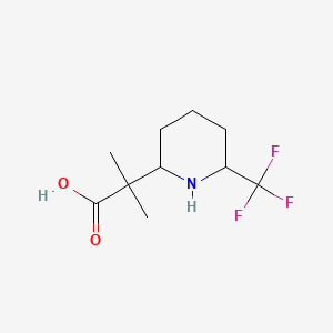 molecular formula C10H16F3NO2 B12313913 rac-2-methyl-2-[(2R,6S)-6-(trifluoromethyl)piperidin-2-yl]propanoic acid, cis 