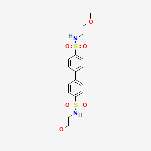 N-(2-methoxyethyl)-4-[4-(2-methoxyethylsulfamoyl)phenyl]benzenesulfonamide