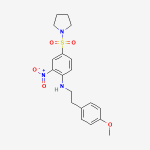 N-[2-(4-methoxyphenyl)ethyl]-2-nitro-4-(1-pyrrolidinylsulfonyl)aniline