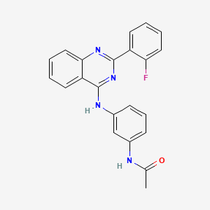 N-[3-[[2-(2-fluorophenyl)-4-quinazolinyl]amino]phenyl]acetamide