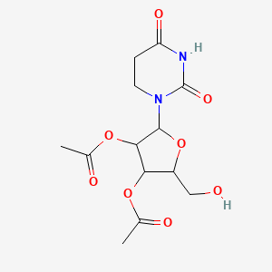 molecular formula C13H18N2O8 B12314523 [4-Acetyloxy-5-(2,4-dioxo-1,3-diazinan-1-yl)-2-(hydroxymethyl)oxolan-3-yl] acetate 
