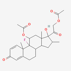 molecular formula C26H33FO7 B12314592 [2-(11-Acetyloxy-9-fluoro-17-hydroxy-10,13,16-trimethyl-3-oxo-6,7,8,11,12,14,15,16-octahydrocyclopenta[a]phenanthren-17-yl)-2-oxoethyl] acetate 