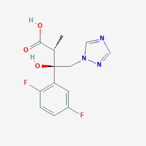 molecular formula C13H13F2N3O3 B123146 (2R,3R)-3-(2,5-Difluorophenyl)-3-hydroxy-2-methyl-4-(1H-1,2,4-triazol-1-yl)butanoic acid CAS No. 483340-19-8