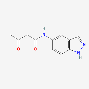 molecular formula C11H11N3O2 B12314643 N-(1H-indazol-5-yl)-3-oxobutanamide 