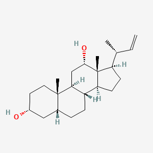 molecular formula C23H38O2 B1231470 24-Nor-5beta-chol-22-ene-3alpha,12alpha-diol 
