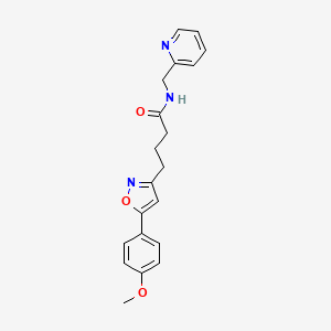 molecular formula C20H21N3O3 B1231474 4-[5-(4-methoxyphenyl)-3-isoxazolyl]-N-(2-pyridinylmethyl)butanamide 