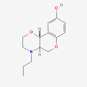 molecular formula C14H19NO3 B1231475 (4aR,10bR)-rel-4-Propyl-2,3,4,4a,5,10b-hexahydrochromeno[4,3-b][1,4]oxazin-9-ol 
