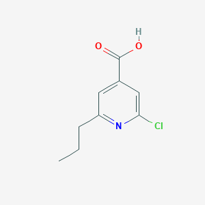 molecular formula C9H10ClNO2 B12314780 2-Chloro-6-propylpyridine-4-carboxylic acid 