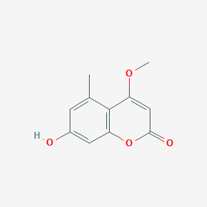 molecular formula C11H10O4 B1231479 2H-1-Benzopyran-2-one, 7-hydroxy-4-methoxy-5-methyl- CAS No. 41680-12-0