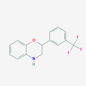 molecular formula C15H12F3NO B12314916 2-[3-(Trifluoromethyl)phenyl]-3,4-dihydro-2H-1,4-benzoxazine 