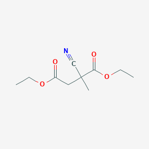 molecular formula C10H15NO4 B12315029 1,4-Diethyl 2-cyano-2-methylbutanedioate 