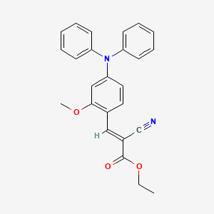 molecular formula C25H22N2O3 B12315120 Ethyl 2-cyano-3-[4-(diphenylamino)-2-methoxyphenyl]prop-2-enoate 