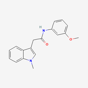 molecular formula C18H18N2O2 B1231525 N-(3-甲氧基苯基)-2-(1-甲基-3-吲哚基)乙酰胺 