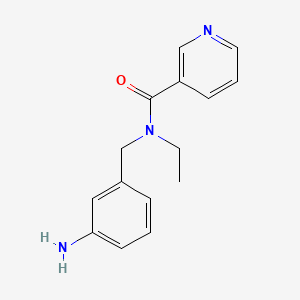 molecular formula C15H17N3O B12315261 N-[(3-aminophenyl)methyl]-N-ethylpyridine-3-carboxamide 