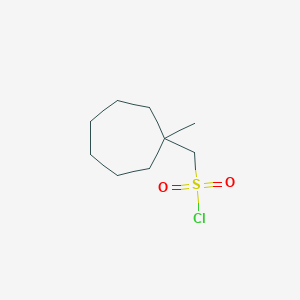 molecular formula C9H17ClO2S B12315271 (1-Methylcycloheptyl)methanesulfonyl chloride 