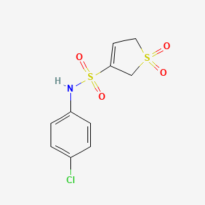 molecular formula C10H10ClNO4S2 B12315297 N-(4-Chlorophenyl)-1,1-dioxo-2,5-dihydro-1lambda6-thiophene-3-sulfonamide 
