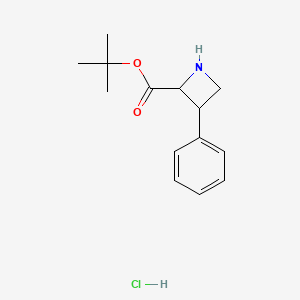molecular formula C14H20ClNO2 B12315315 rac-tert-butyl (2R,3R)-3-phenylazetidine-2-carboxylate hydrochloride, trans 