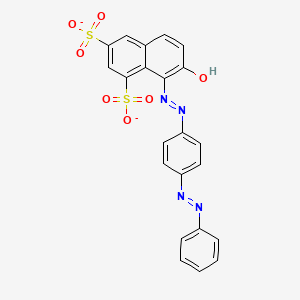 molecular formula C22H14N4O7S2-2 B1231537 Woodstain scarlet dianion 