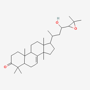molecular formula C30H48O3 B1231538 17-[4-(3,3-Dimethyloxiran-2-yl)-4-hydroxybutan-2-yl]-4,4,10,13,14-pentamethyl-1,2,5,6,9,11,12,15,16,17-decahydrocyclopenta[a]phenanthren-3-one 