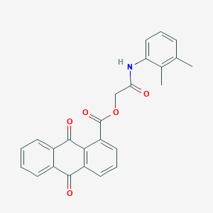molecular formula C25H19NO5 B1231543 9,10-Dioxo-1-anthracenecarboxylic acid [2-(2,3-dimethylanilino)-2-oxoethyl] ester 