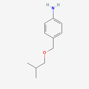 molecular formula C11H17NO B12315524 4-[(2-Methylpropoxy)methyl]aniline 