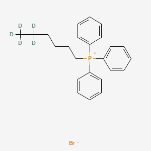 molecular formula C24H28BrP B12316123 n-Hexyl-5,5,6,6,6-d5-triphenylphosphonium Bromide 